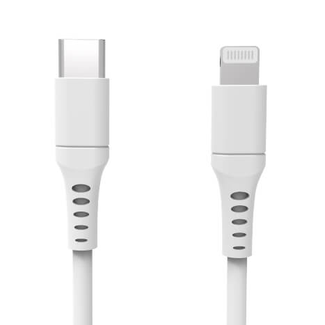 Gear USB-C–Lightning-latauskaapeli 3 m MFI, valkoinen