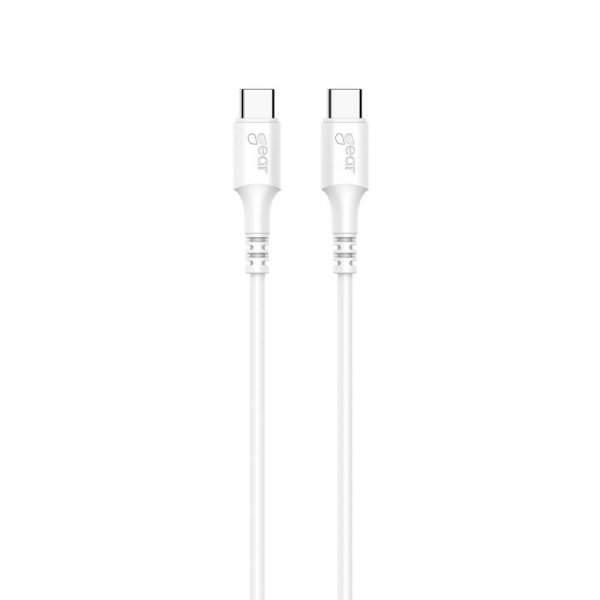 Gear Kaapeli USB-C–USB-C 0,5m Valkoinen