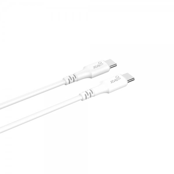 Gear Kaapeli USB-C–USB-C 0,5m Valkoinen