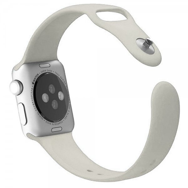 Apple Watch 44/45/46mm/Apple Watch Ultra Silikoniranneke Beige