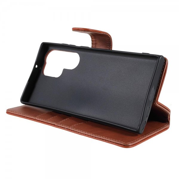 Nordic Covers Samsung Galaxy S22 Ultra Kotelo Essential Leather Maple Brown