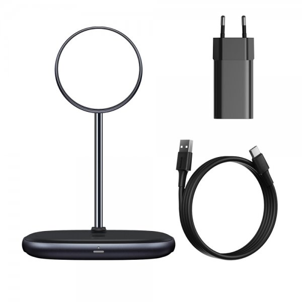 Baseus Langaton Laturi Pikalaturilla Swan MagSafe 20W Musta