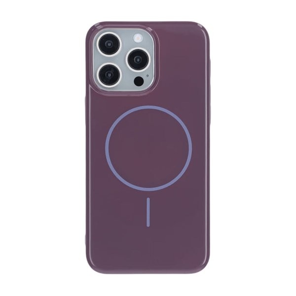 iPhone 15 Pro Max Kuori TPU MagSafe Kiiltävä Violetti