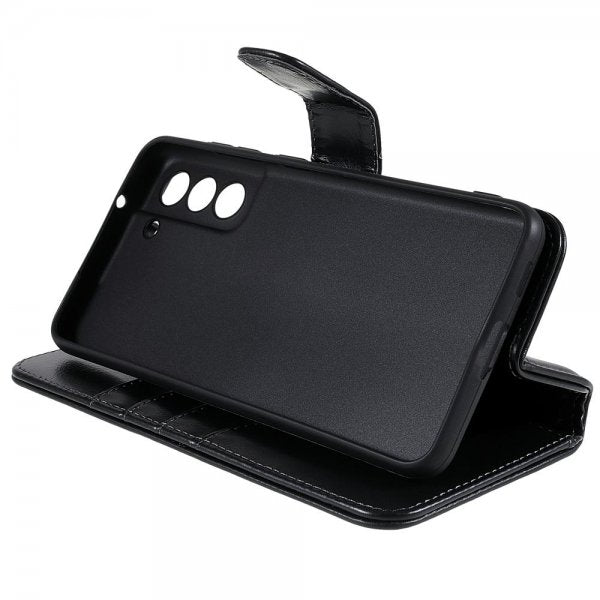 Nordic Covers Samsung Galaxy S21 FE Essential Leather Raven Black -kotelo