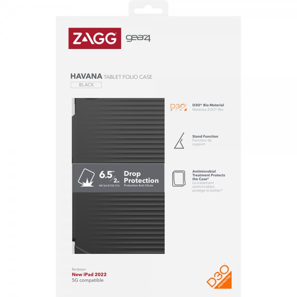 Gear4 iPad 10.9 (10. sukupolvi)/iPad 11 (A16) kotelo Havana Folio musta
