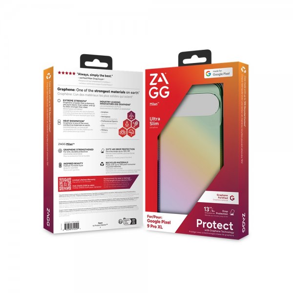 ZAGG Google Pixel 9 Pro XL -suojakuori, Milan Iridescent