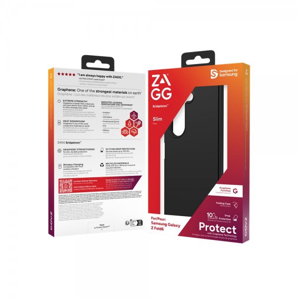 ZAGG Samsung Galaxy Z Flip 6/Flip 7 FE -suojakuori Bridgetown musta