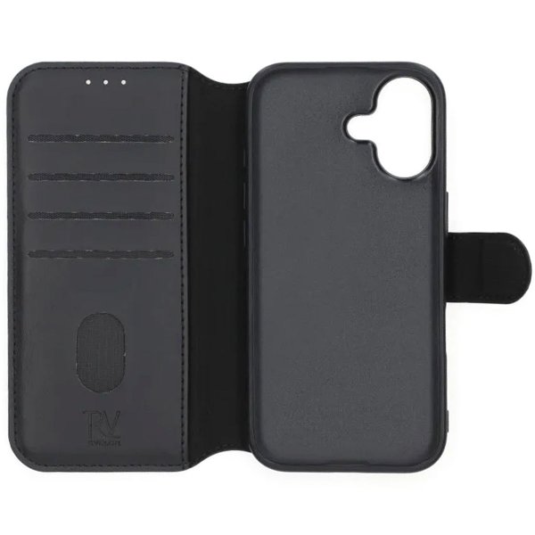 Rvelon iPhone 17 -kotelo, 4 korttipaikkaa, MagSafe, musta