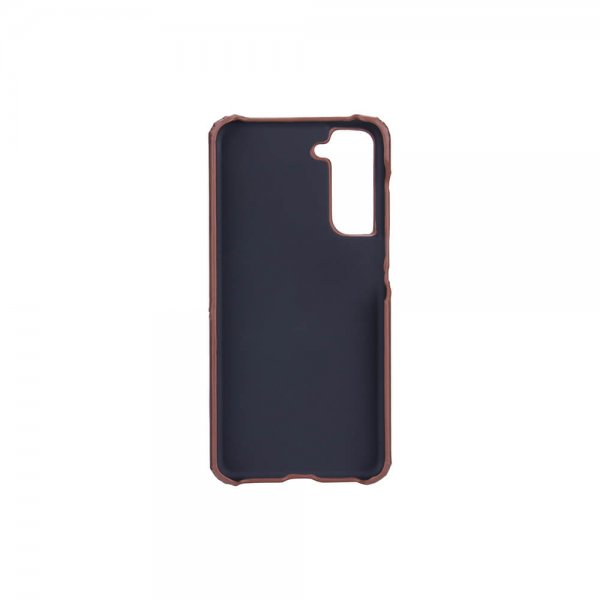 Onsala Samsung Galaxy S21 FE -suojakuori korttipaikalla, ruskea