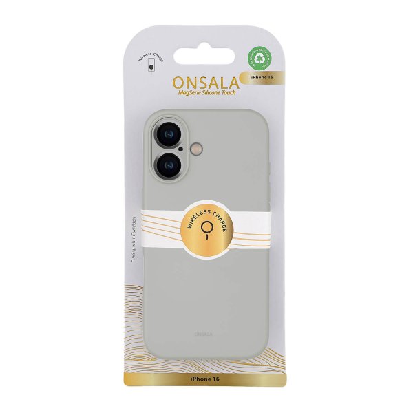 Onsala iPhone 16 Pro Kuori silikonituntuma Concrete