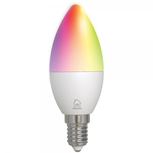 Deltaco Smart Home LED-lamppu E14 RGB WiFi 4.9W