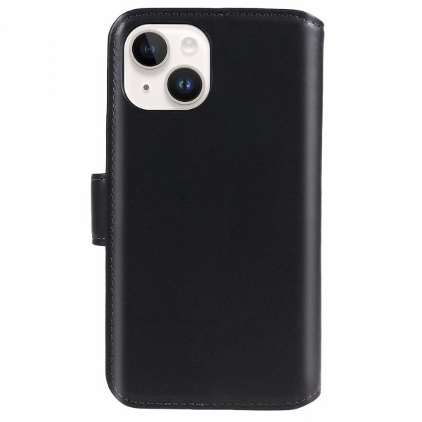 Nordic Covers iPhone 15 Plus MagLeather -kotelo, Raven Black