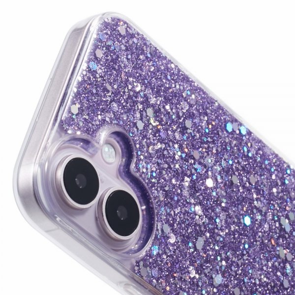 Nordic Covers iPhone 16 -suojakuori, Sparkle Series, liila
