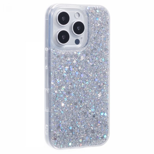 Nordic Covers iPhone 16 Pro Kuori Sparkle Series Stardust Silver