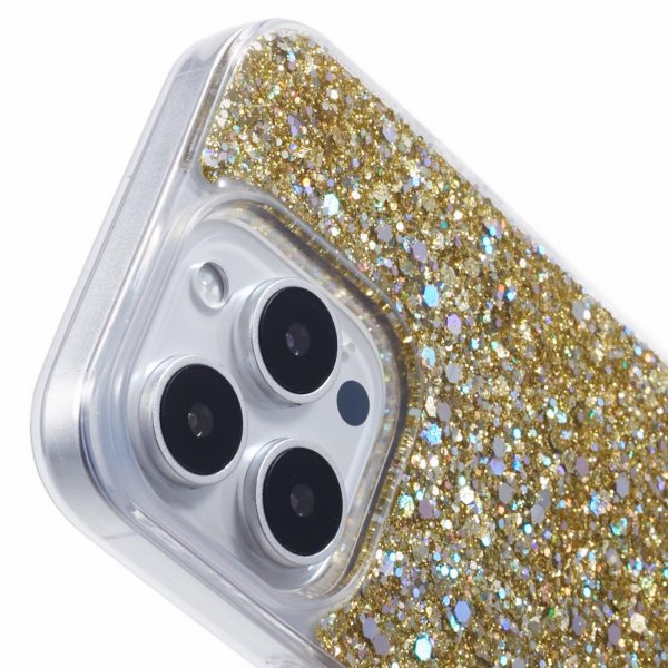 Nordic Covers iPhone 16 Pro Kuori Sparkle Series Citrine Gold