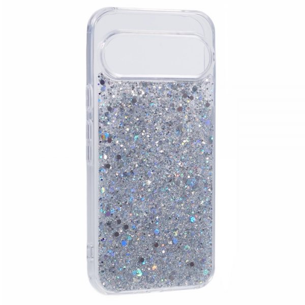 Nordic Covers Google Pixel 9 Pro XL -suojakuori, Sparkle Series, Stardust Silver