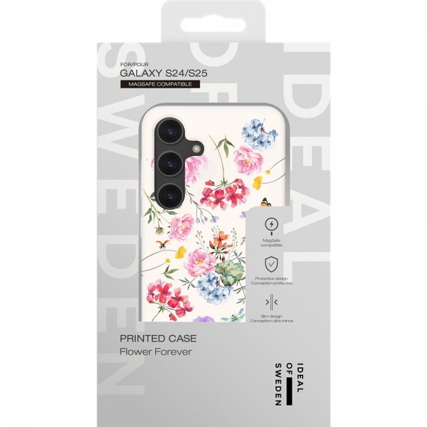 Ideal of Sweden Samsung Galaxy S25 Kuori Painettu kotelo MagSafe Forever Flower