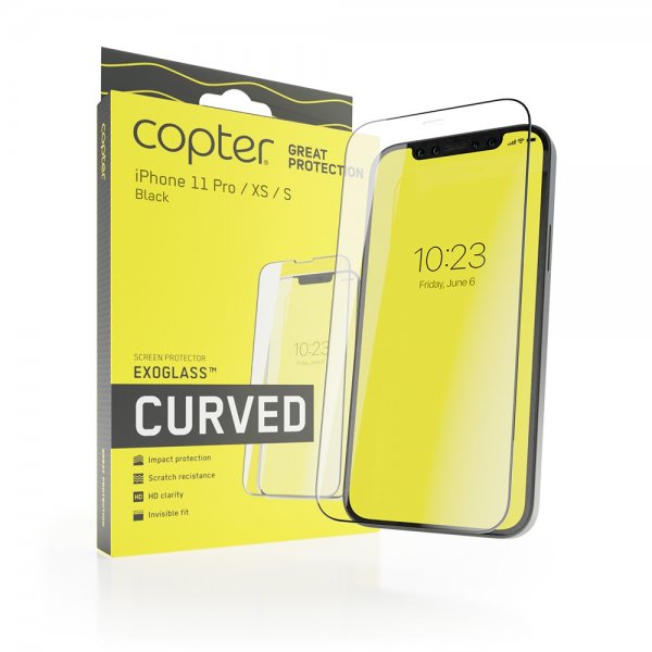 Copter iPhone X/Xs/11 Pro -näytönsuoja Exoglass Curved