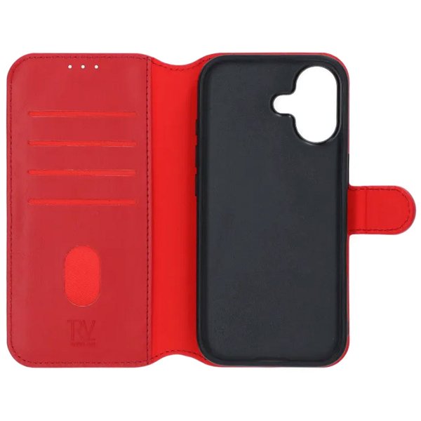 Rvelon iPhone 17 -kotelo 4 korttipaikalla, irrotettava kuori, punainen
