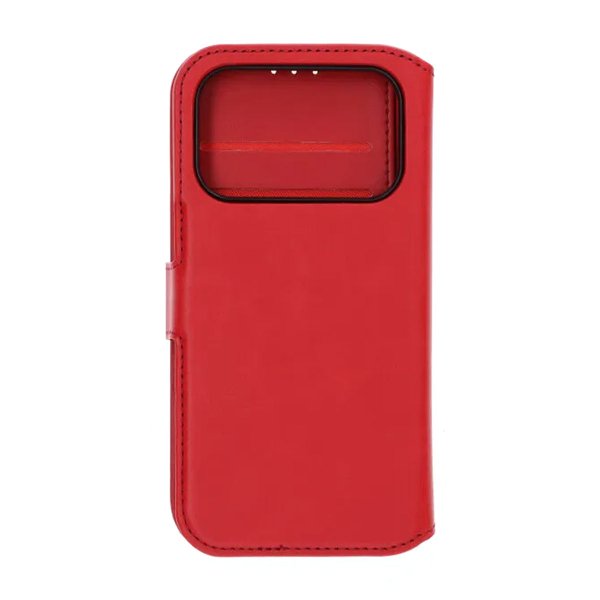 Rvelon iPhone 17 Pro -kotelo, jossa 4 korttipaikkaa ja irrotettava kuori, punainen