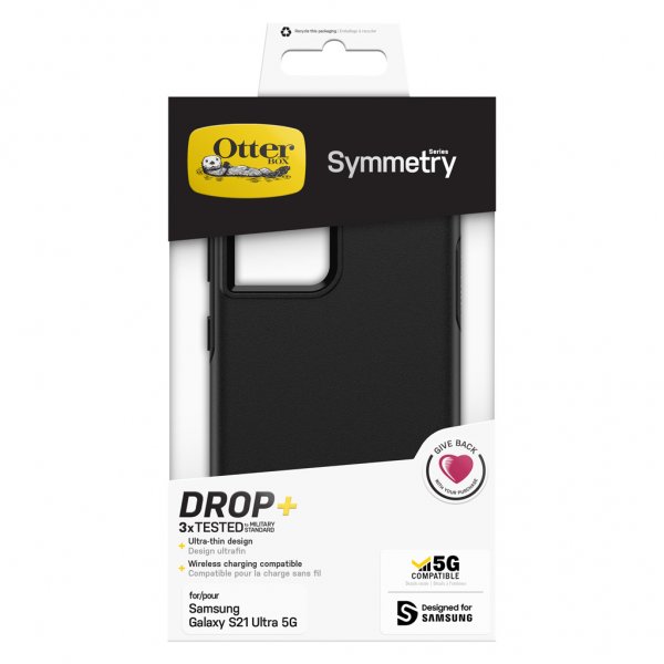 Otterbox Samsung Galaxy S21 Ultra Kuori Symmetry Series Musta