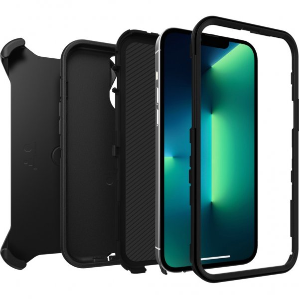 Otterbox iPhone 13 Pro Max -suojakuori Defender Musta