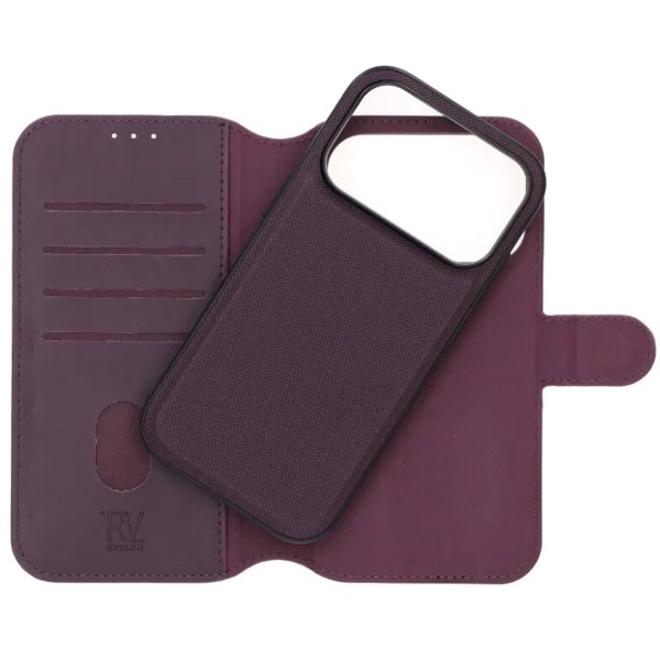 Rvelon iPhone 17 Pro Max -kuoret, 4 korttipaikkaa, irrotettava suojakuori, violetti