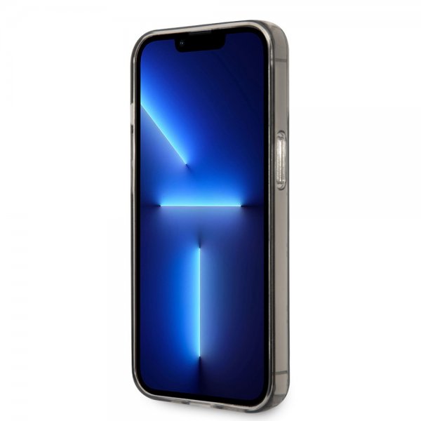 Karl Lagerfeld iPhone 14 Pro Kuori Monogram Vertical Stripe Musta