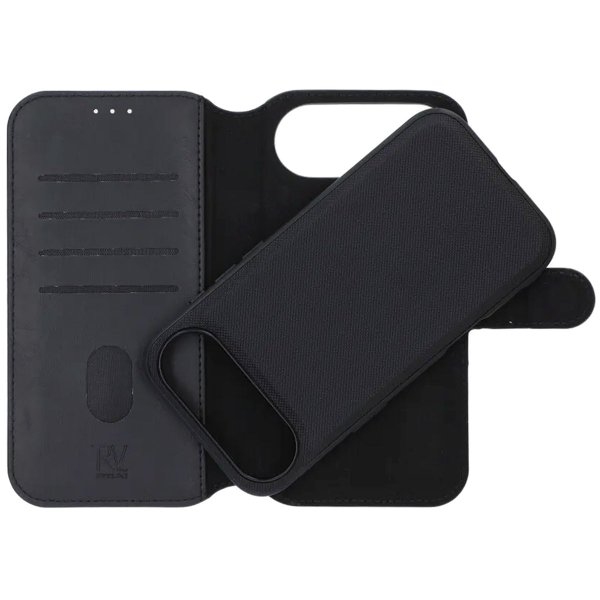Rvelon iPhone Air -kotelo, magneettinen, irrotettava kuori, musta