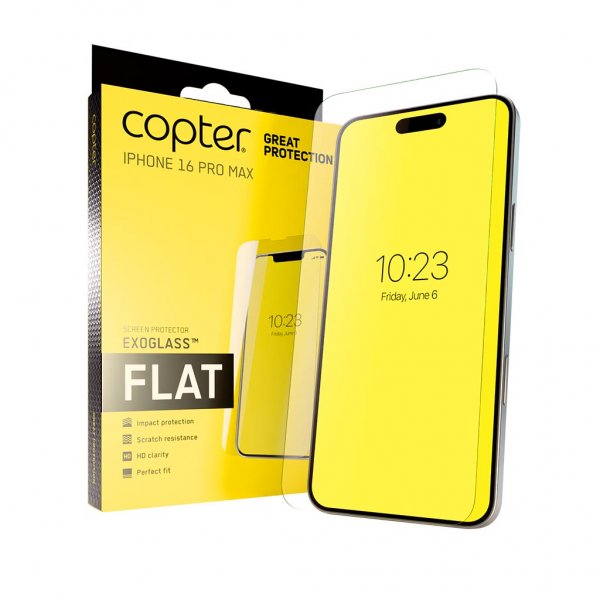 Copter iPhone 16 Pro Max Näytönsuoja Exoglass Flat