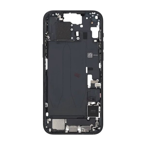 Keskikehys pienosilla iPhone 15 Plussalle - Musta OEM