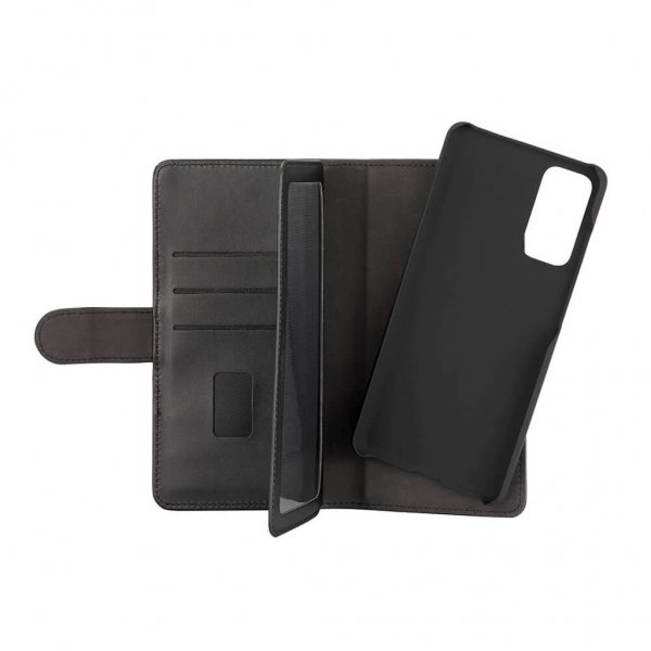 Gear Samsung Galaxy S22 Ultra Kotelo 7 korttipaikkaa Irrotettava kuori Musta