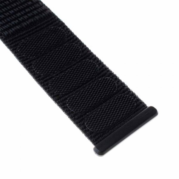 Kiinteä Apple Watch 38/40/41/42mm ranneke, nailonhihna, musta