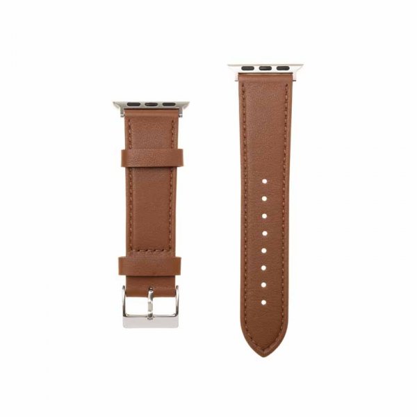 Kiinteä Apple Watch 44/45/46mm/Apple Watch Ultra nahkaranneke, ruskea