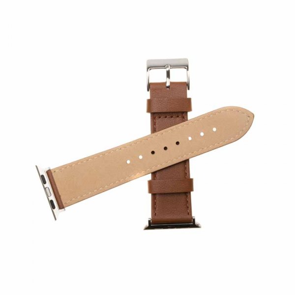 Kiinteä Apple Watch 44/45/46mm/Apple Watch Ultra nahkaranneke, ruskea
