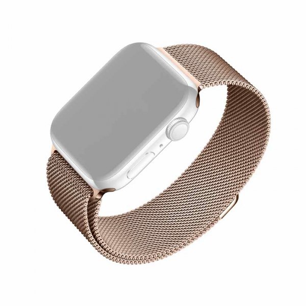 Kiinteä Apple Watch 38/40/41/42mm ranneke, Mesh Strap, ruusukulta