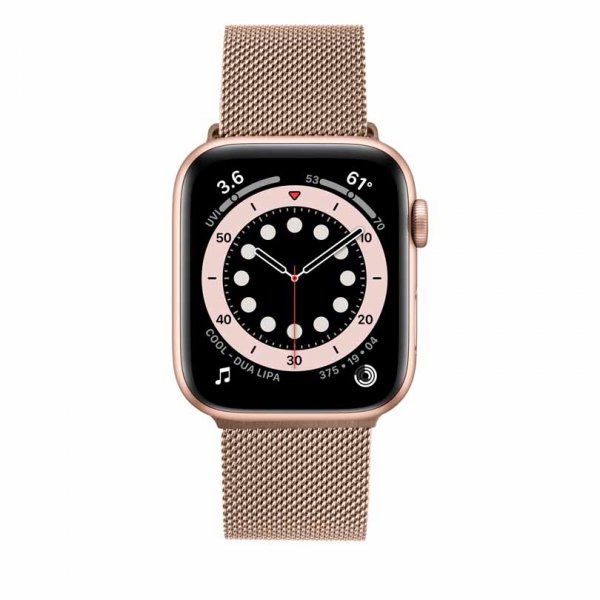 Kiinteä Apple Watch 38/40/41/42mm ranneke, Mesh Strap, ruusukulta