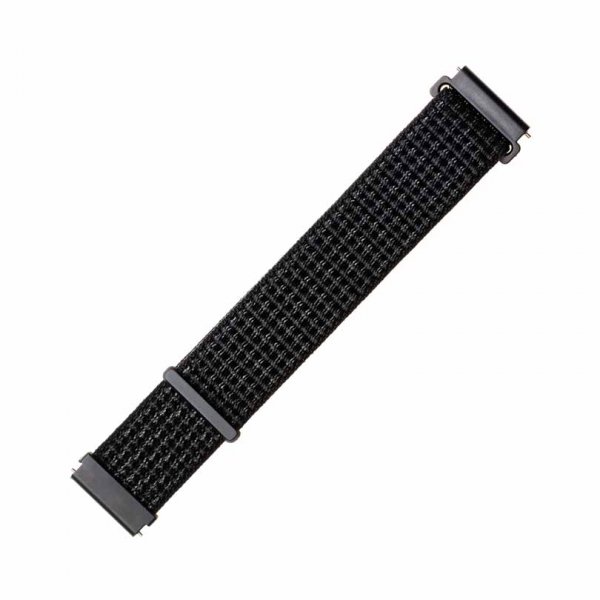 Kiinteä Samsung Galaxy Watch 20mm Nylonranneke Heijastava Musta
