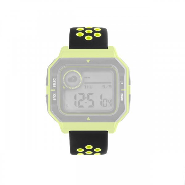 Fixed Samsung Galaxy Watch 20mm Ranneke Sport Silikoni Musta Lime