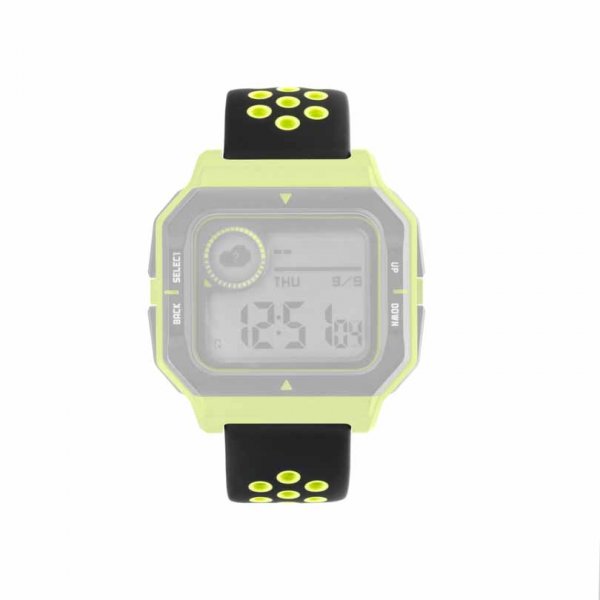 Kiinteä Samsung Galaxy Watch 22mm Ranneke Sport Silikonihihna Musta Limenvihreä