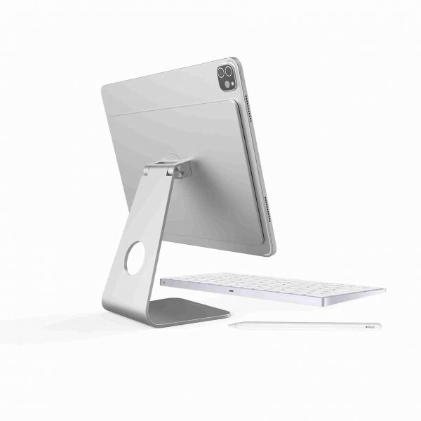 Kiinteäkehyksinen magneettiteline iPad Pro 12,9" hopea