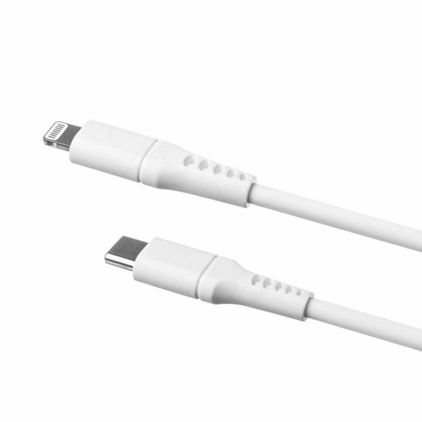 Fixed Cable Liquid Silicone USB-C/Lightning 2m Valkoinen