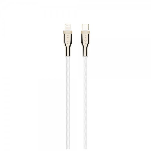 Fixed Kabel METAL Series USB-C/Lightning 0,5 m Valkoinen