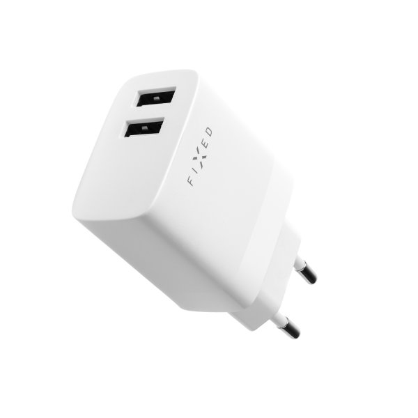 Fixed Laturi 2xUSB-A 17W Valkoinen