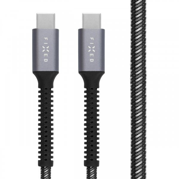 Fixed Kabel Armor 240W USB-C 1,2m Harmaa