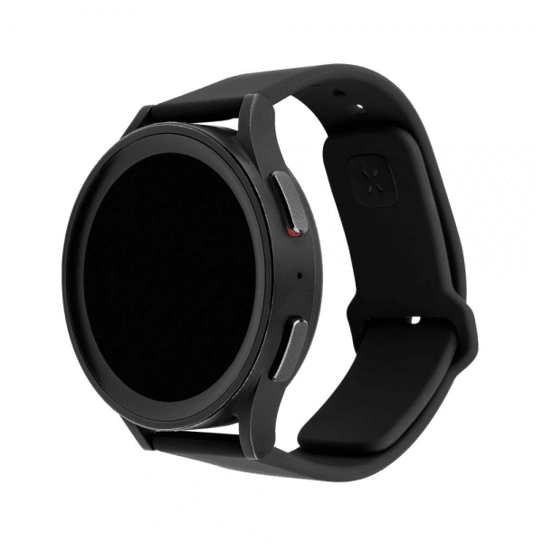 Kiinteä Samsung Galaxy Watch 22mm Ranneke Silikoni Urheiluranneke Musta