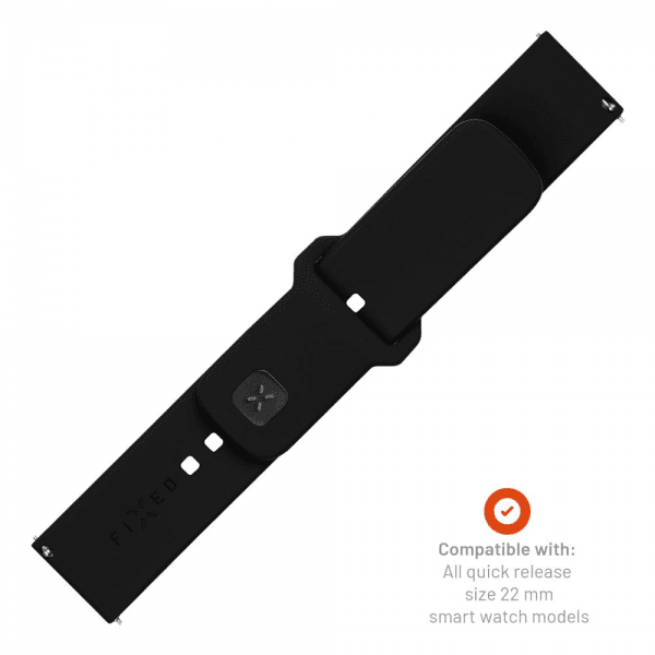 Kiinteä Samsung Galaxy Watch 22mm Ranneke Silikoni Urheiluranneke Musta
