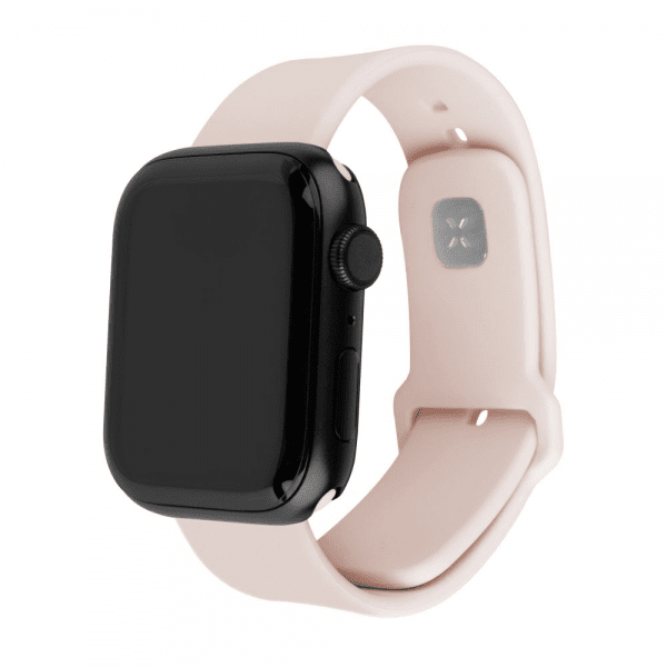Kiinteä Apple Watch 38/40/41/42mm ranneke silikoni urheiluhihna Rosa