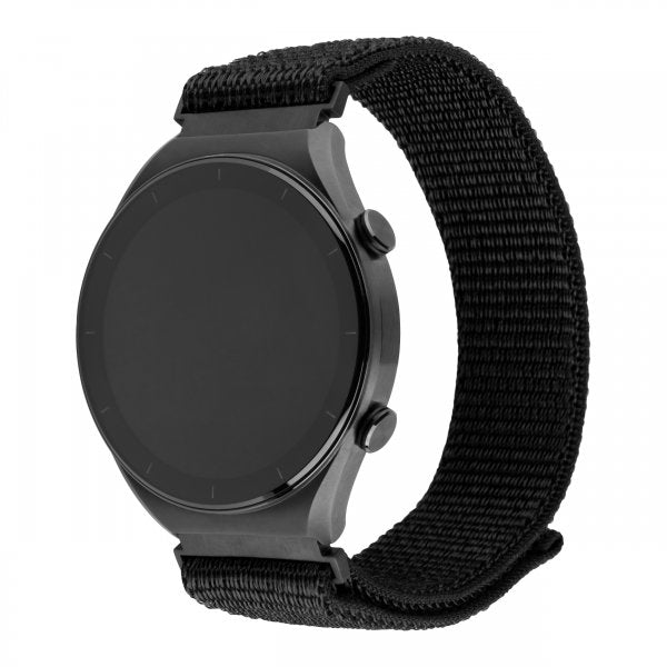 Kiinteä Samsung Galaxy Watch 20mm Ranneke Nailon Urheilullinen Ranneke Musta