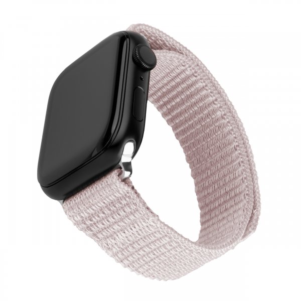 Kiinteä Apple Watch 38/40/41/42mm ranneke, nylon, sporttinen ranneke, pinkki